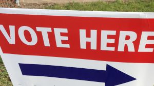 Election voting sign