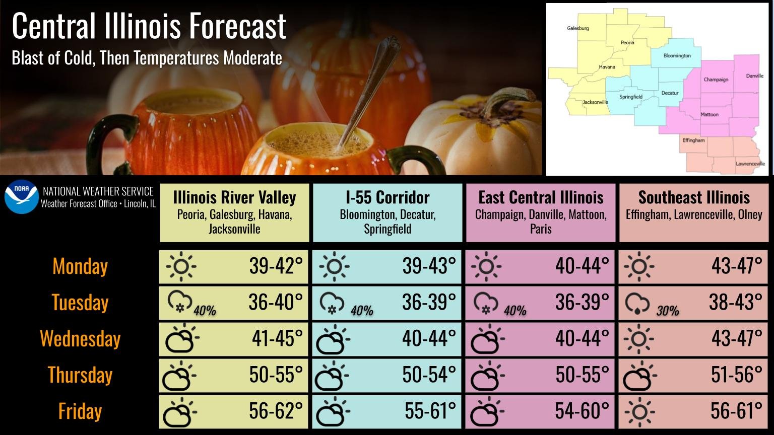 Freeze Warning Monday night and snow flurries Tuesday - IPM Newsroom