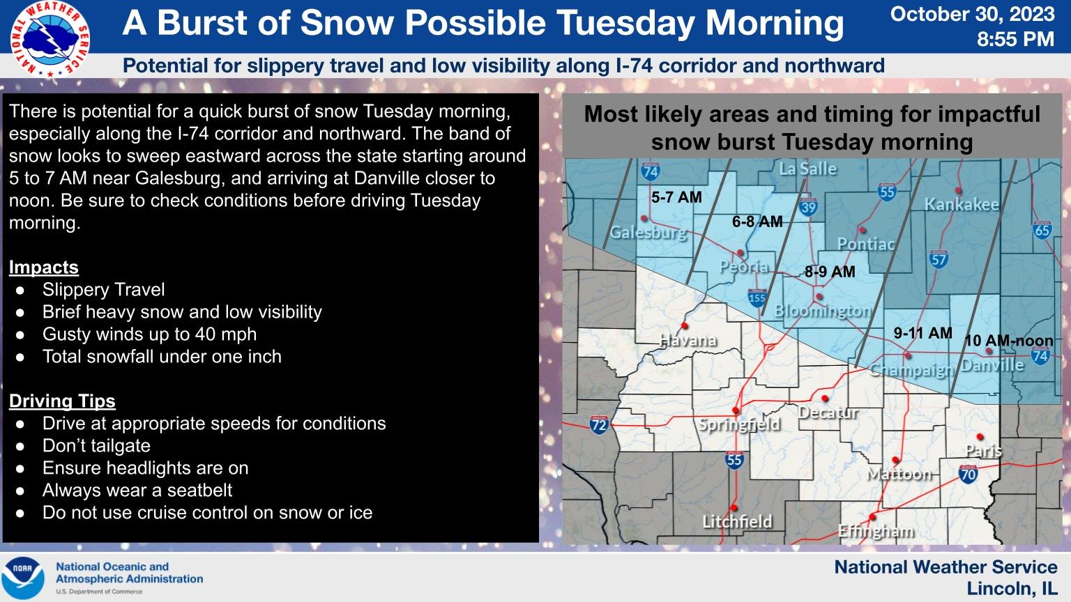 Freeze Warning Monday night and snow flurries Tuesday - IPM Newsroom