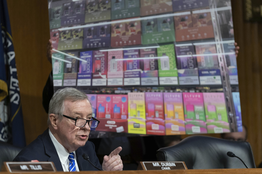 Senator Dick Durbin at a hearing in the US capitol