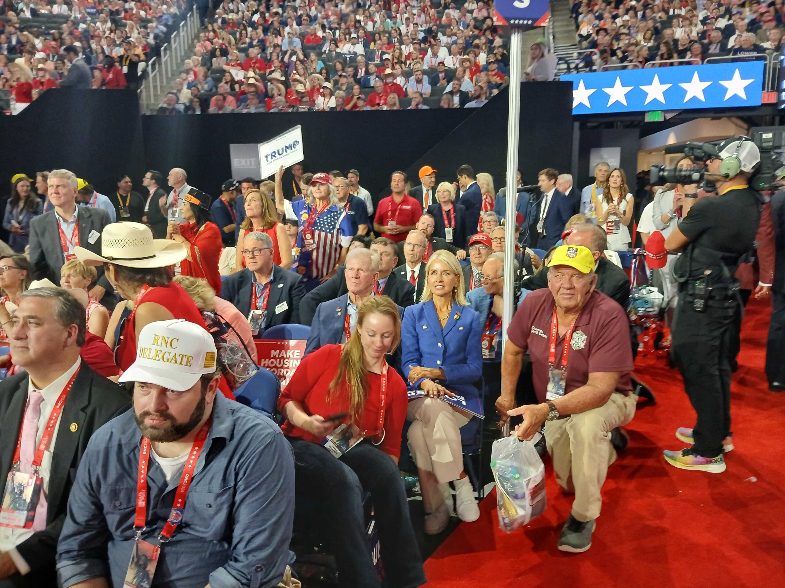 crowd at political convention