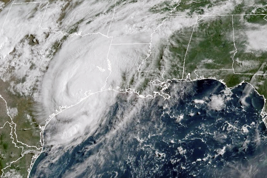 hurricane image over Texas