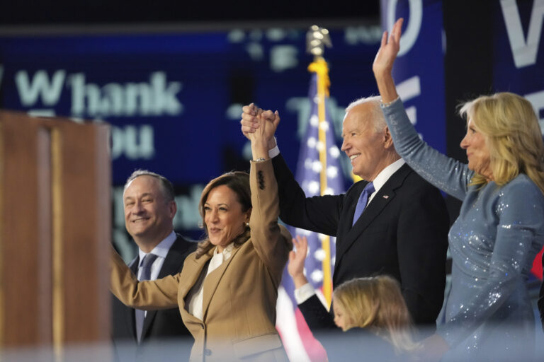 Kamala Harris and Joe Biden at 2024 DNC