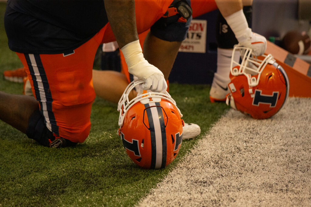 football helmets