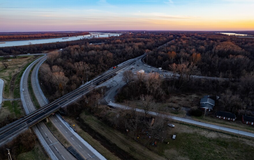 Aerial view of Cairo, Illinois