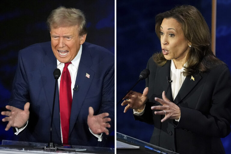 L-R: Donald Trump & Kamala Harris