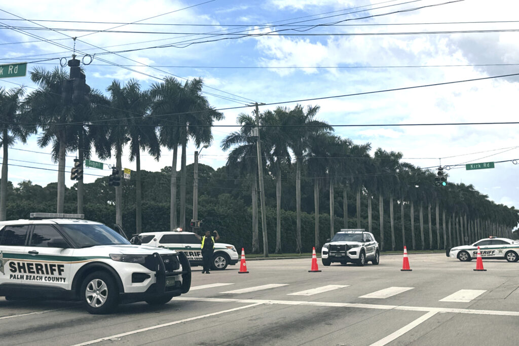 street with police cars