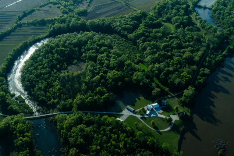 The Mississippi River aerial view