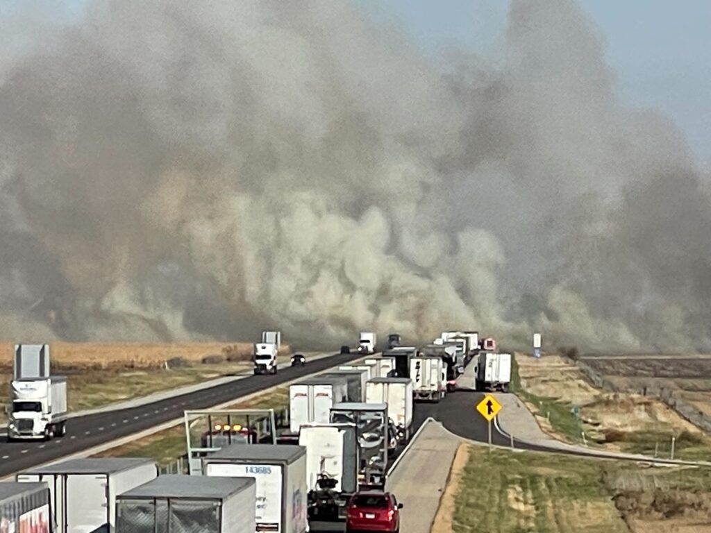 I-74 fire