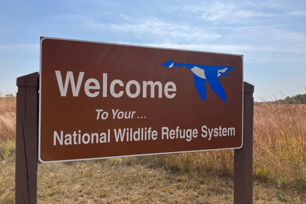 Upper Mississippi River National Wildlife and Fish Refuge entrance sign