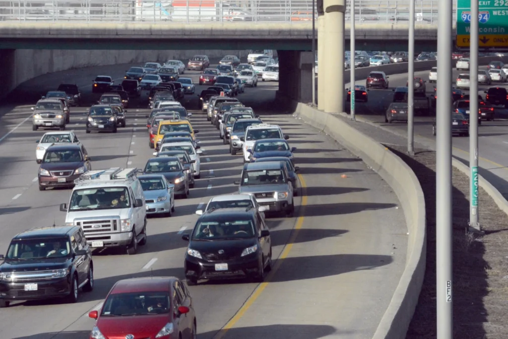 cars on highway