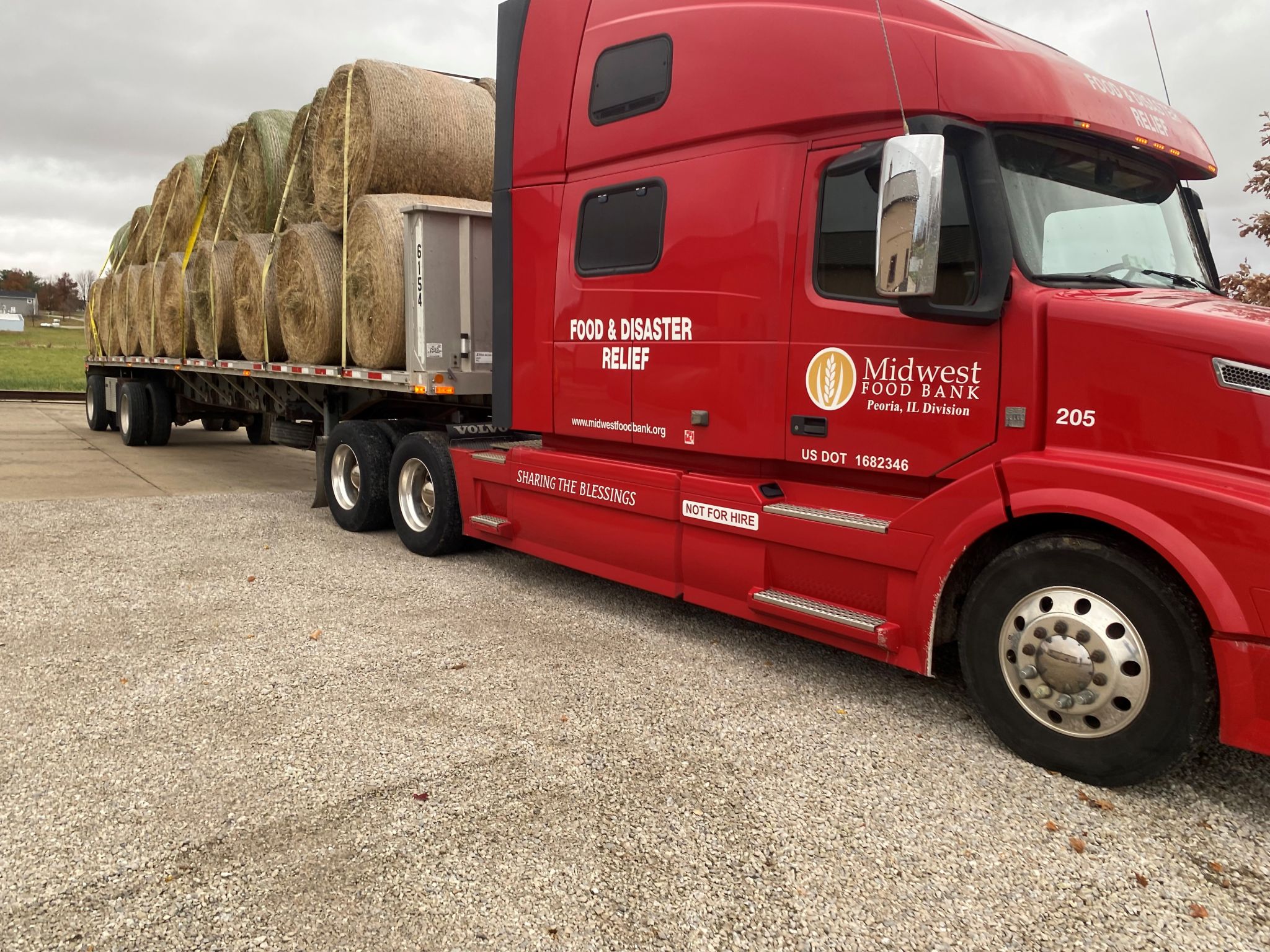 hay being delivered