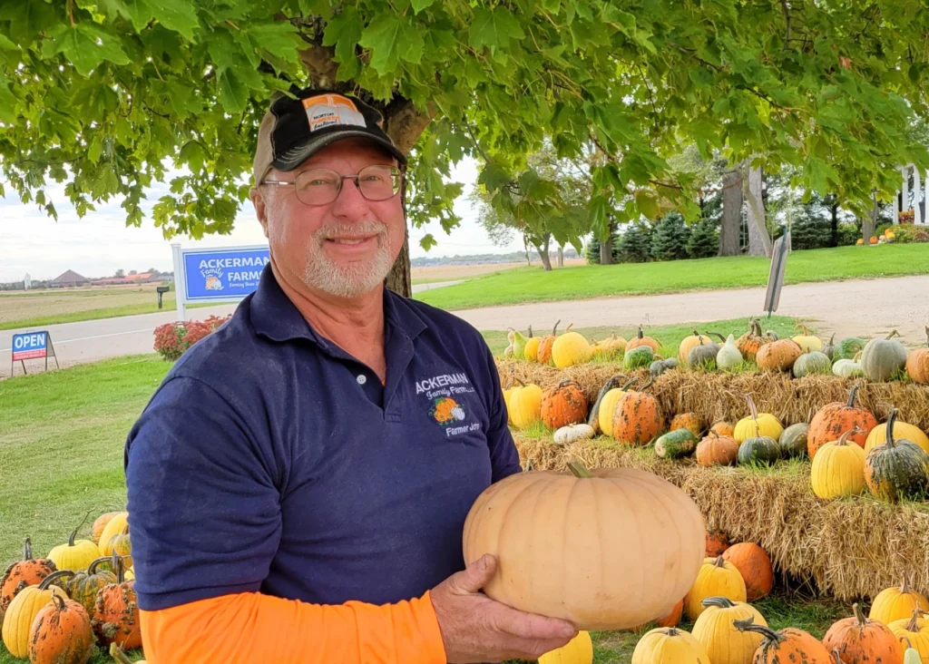 Pumpkin farmer John Ackerman