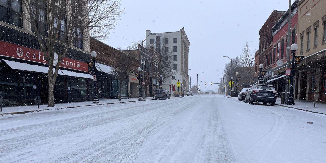 snow covered road