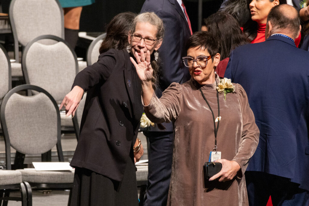 Rep. Natalie Manley and Rep. Diane Blair-Sherlock