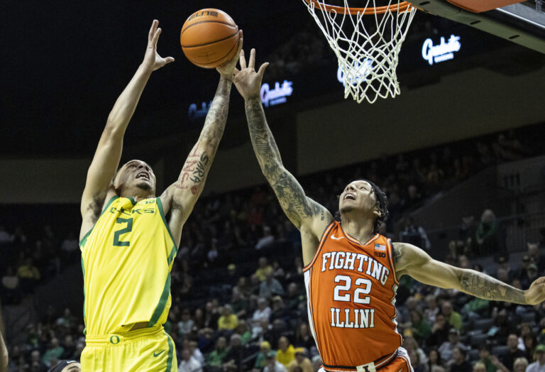 Two basketball players