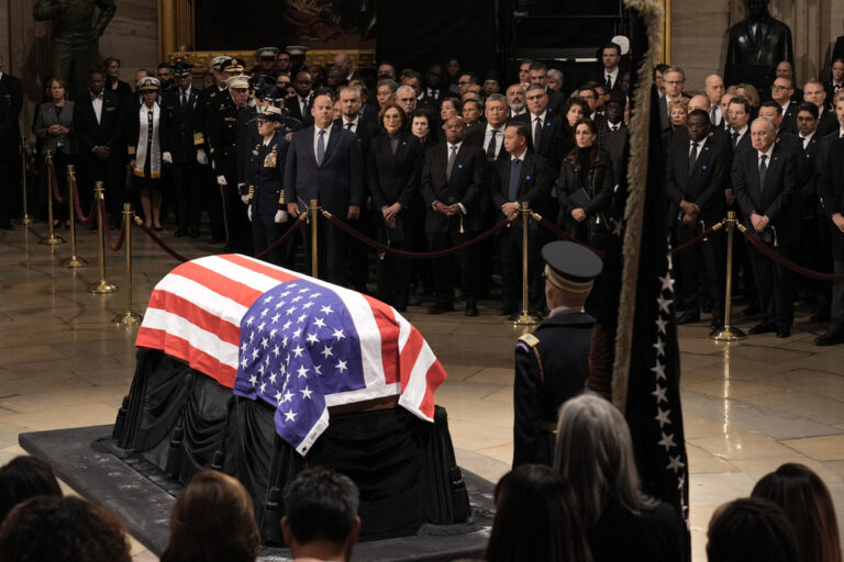 coffin in the Capitol Rotunda