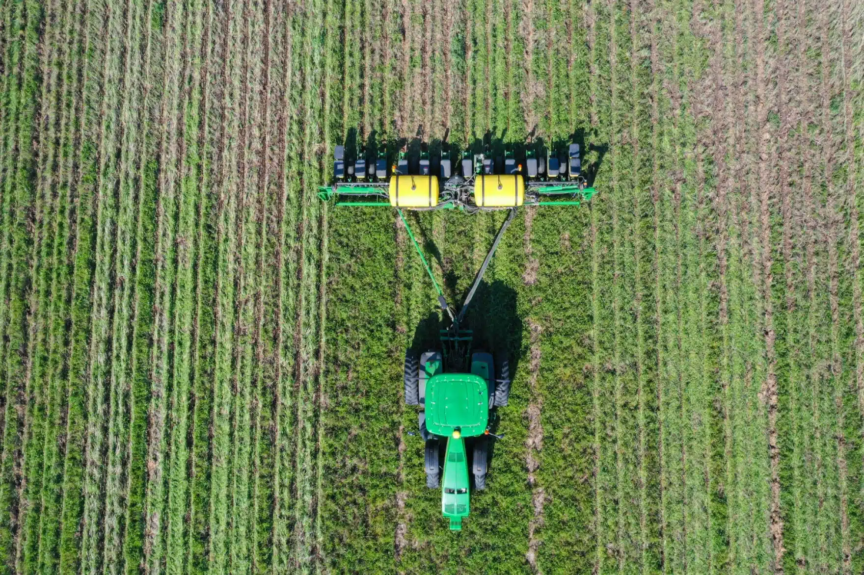 tractor in a field