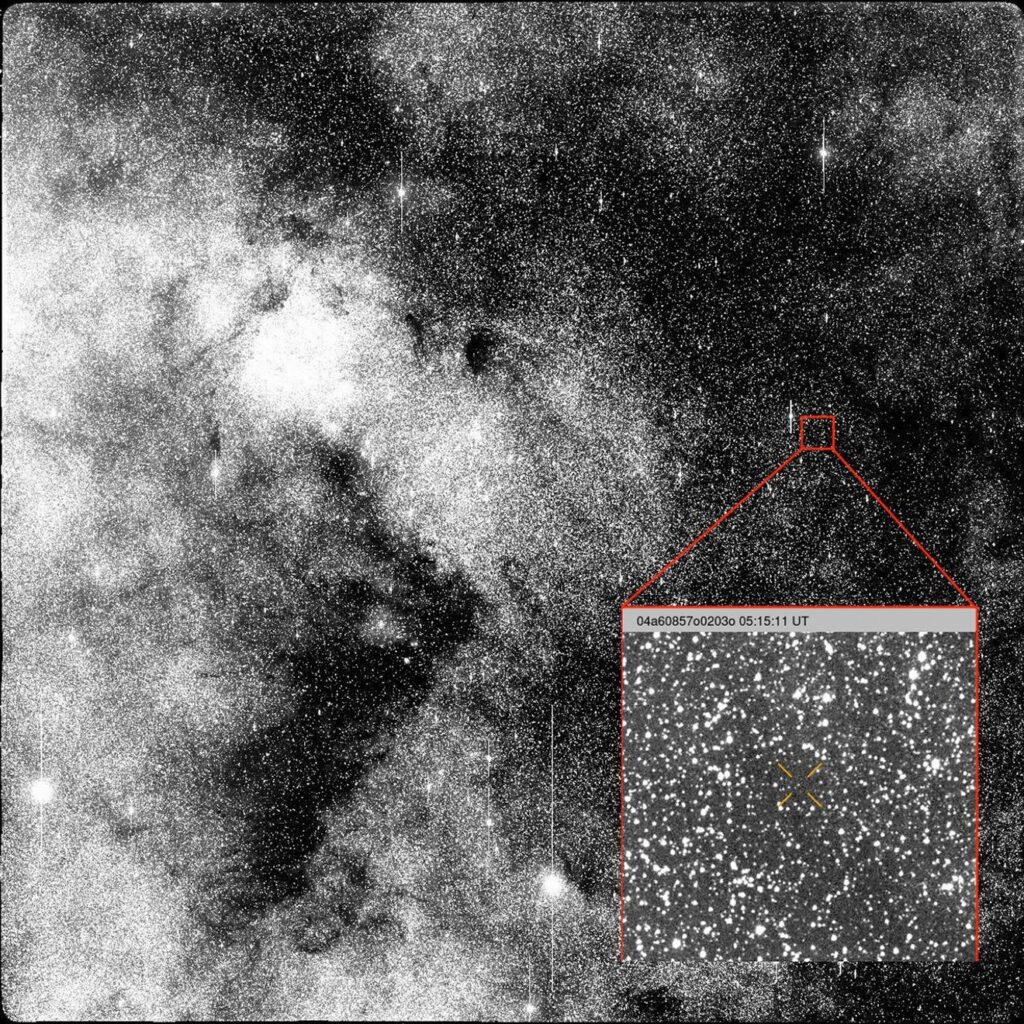 a discovery image of comet 3I/ATLAS 