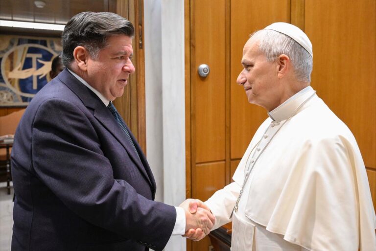 Pritzker discusses immigration crackdown with Pope Leo XIV in Rome