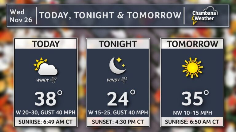 Wind advisory in effect today for much of Central Illinois