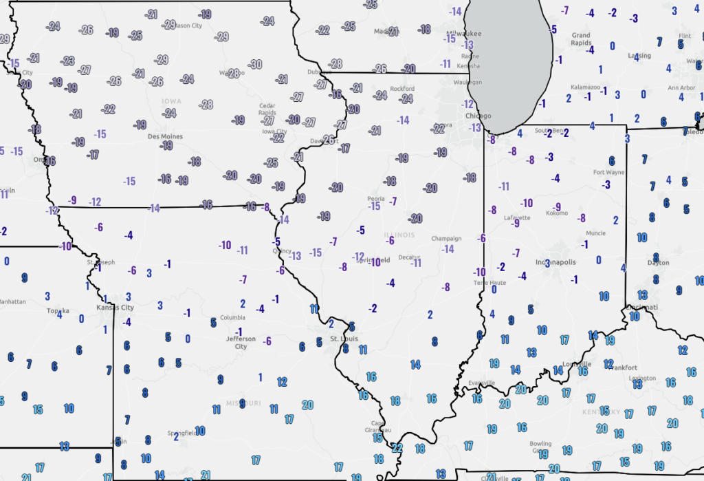 temperature map