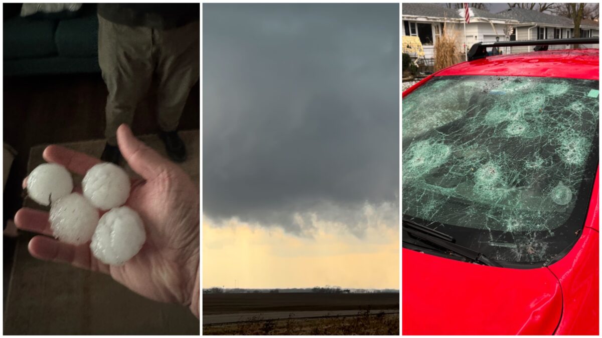 Large hail and tornadoes cause major damage in Illinois on Tuesday ...