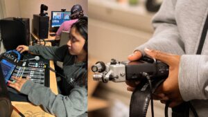 content creators using equipment