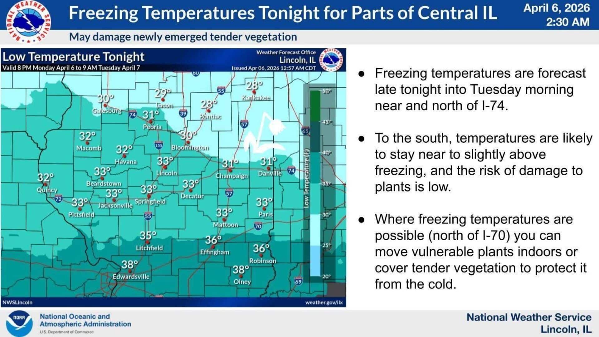 Freezing temperatures