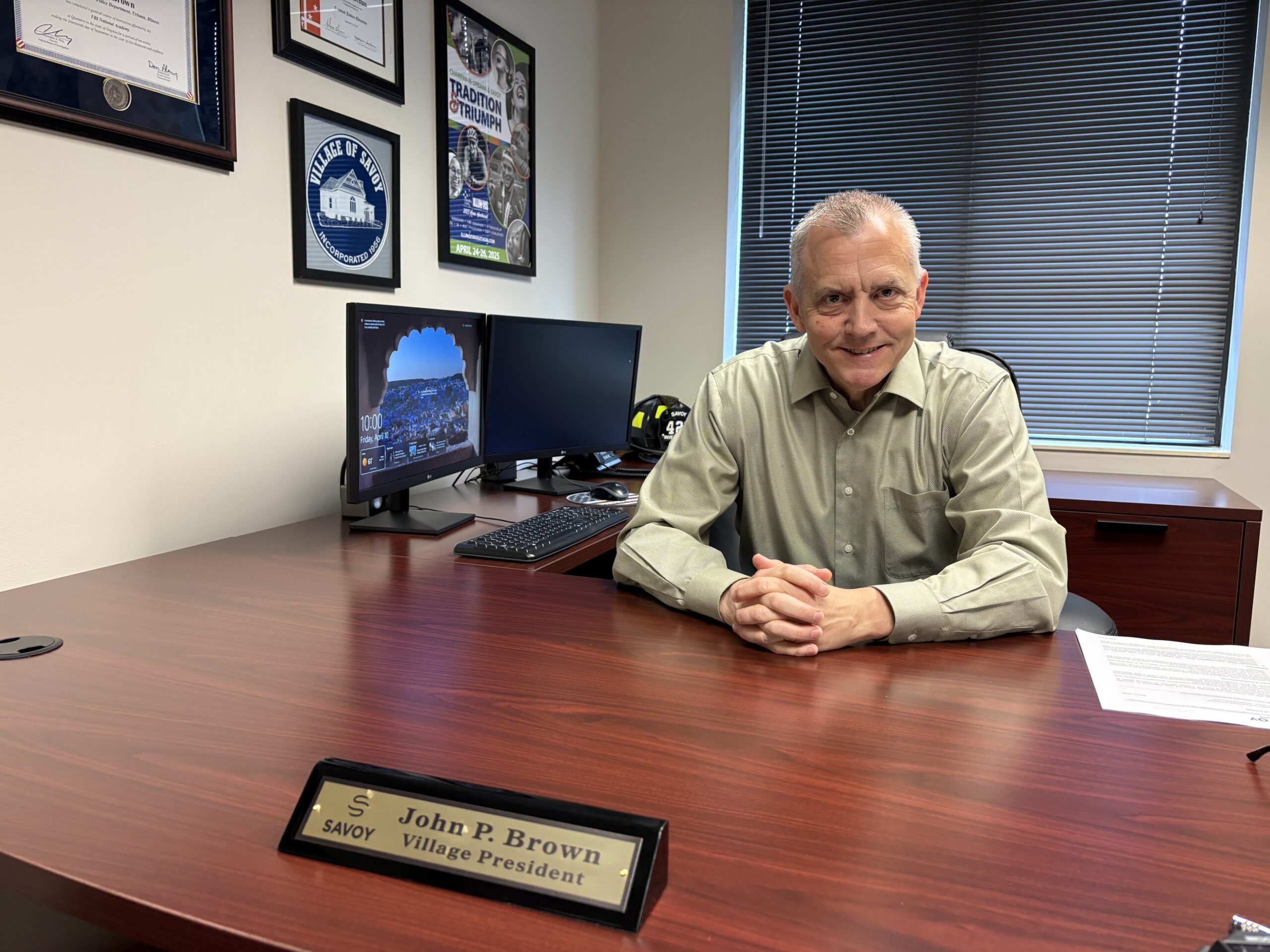 Savoy Village President John Brown