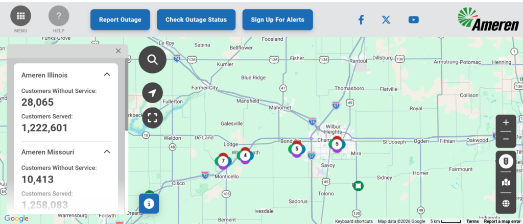 Ameren outage map