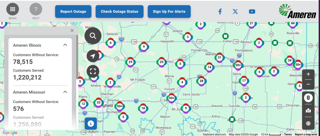 power outage map