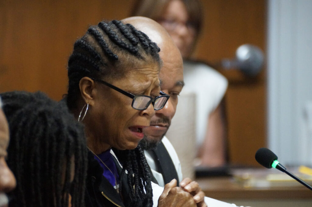 Donna Massey, Sonya Massey’s mother, spoke at a news conference.
