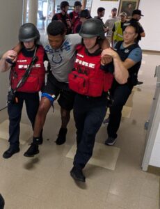 first responders with victim