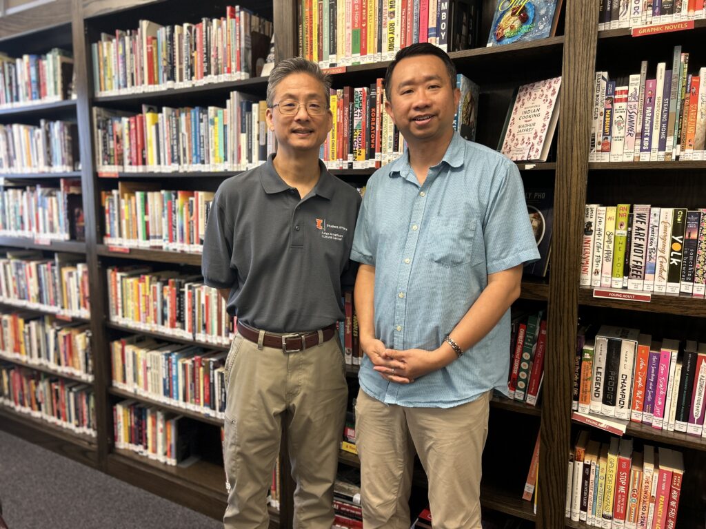 David Chih and Kevin Tan in the Asian American Cultural Center. 