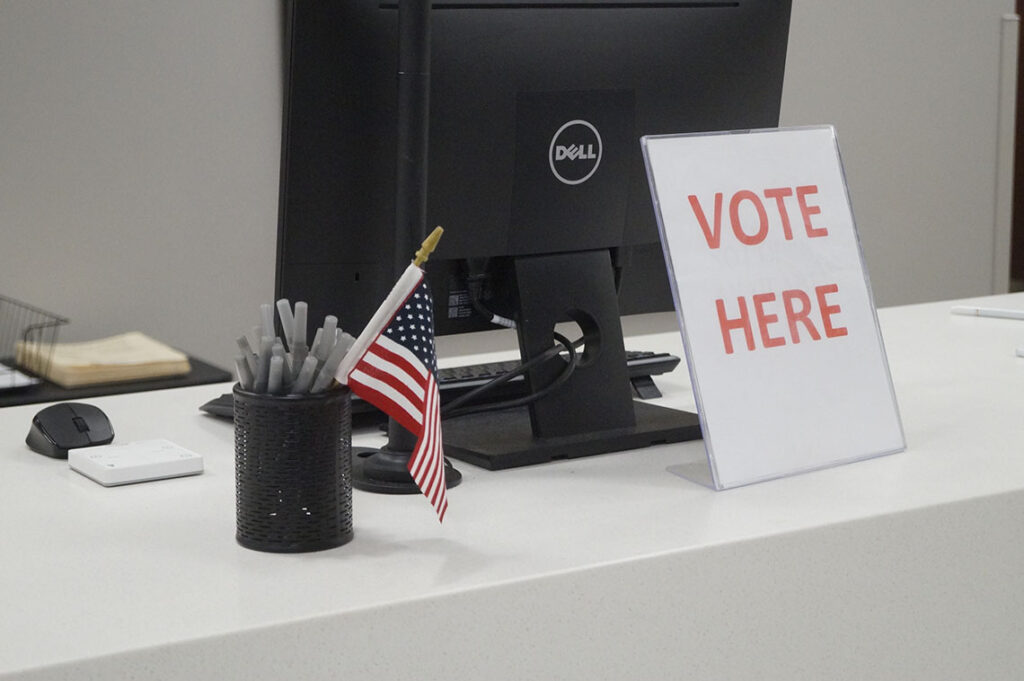 vote here sign