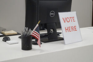vote here sign