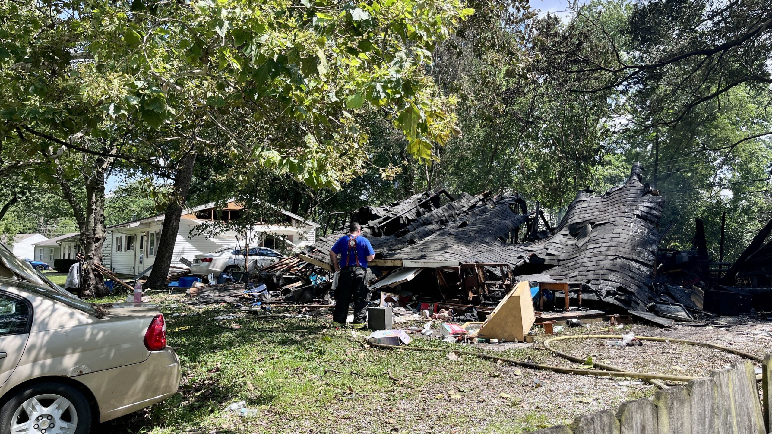 destroyed house