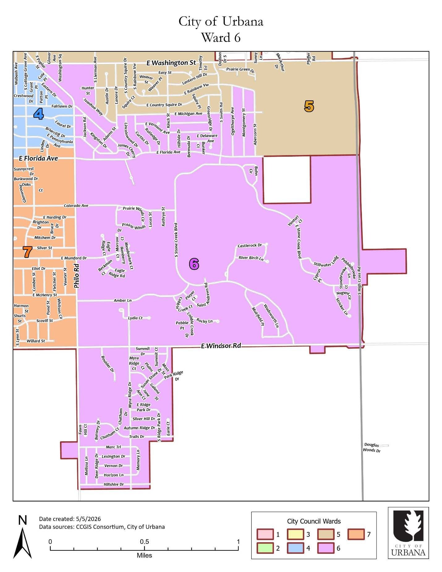 Urbana Ward 6 map