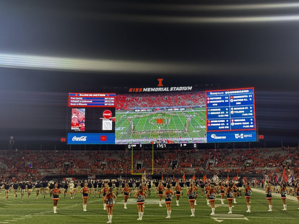 scoreboard, field