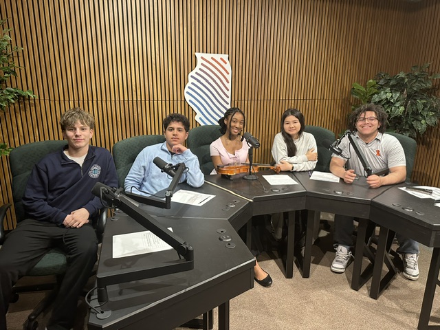 group of kids in studio