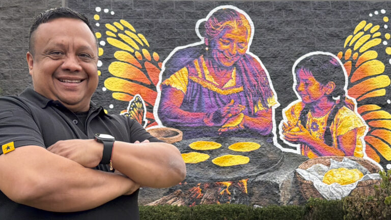 The new Maize mural in Champaign tells a story of food, family and culture